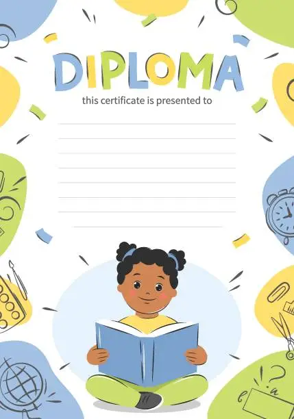 Vector illustration of diploma 08