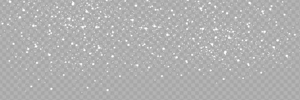 ilustraciones, imágenes clip art, dibujos animados e iconos de stock de copos de nieve realistas. aislado sobre fondo transparente. ilustración vectorial - backgrounds black glitter multi colored