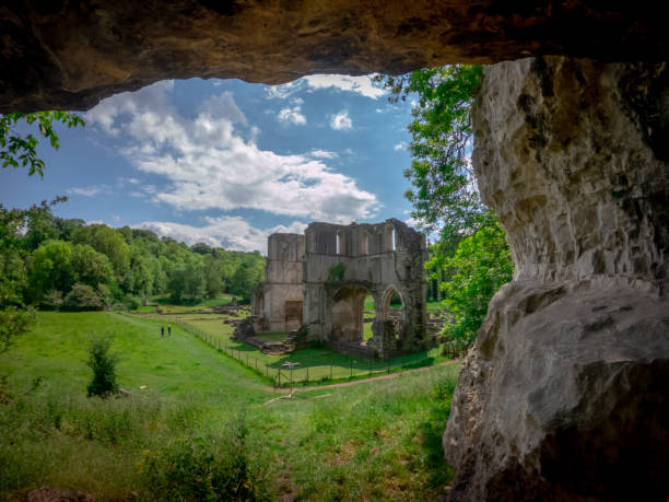 Roche Abbey, Rotherham, from cave
