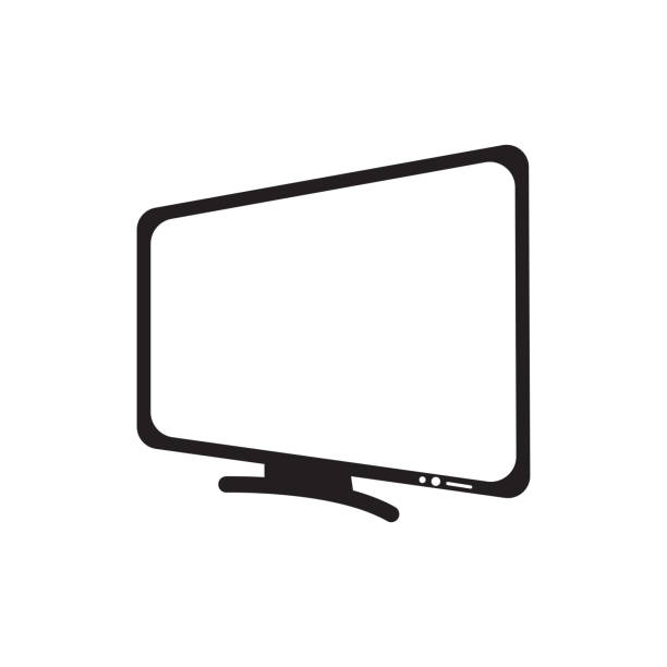 TV, LCD, LED, monitor logo vector icon to view movie channel TV, LCD, LED, monitor logo vector icon to view movie channel logo tv stock illustrations