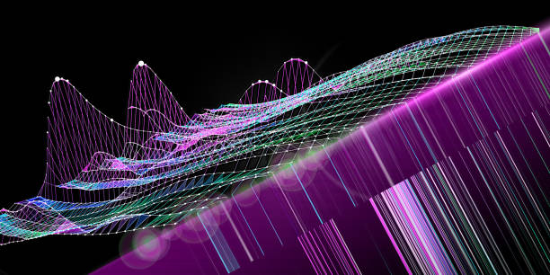 istock Abstract  background with board virtual graph grid and blurred lines  Presentation of data 3d algorithms. Banner for business, science and technology. Big Data. 1405567638
