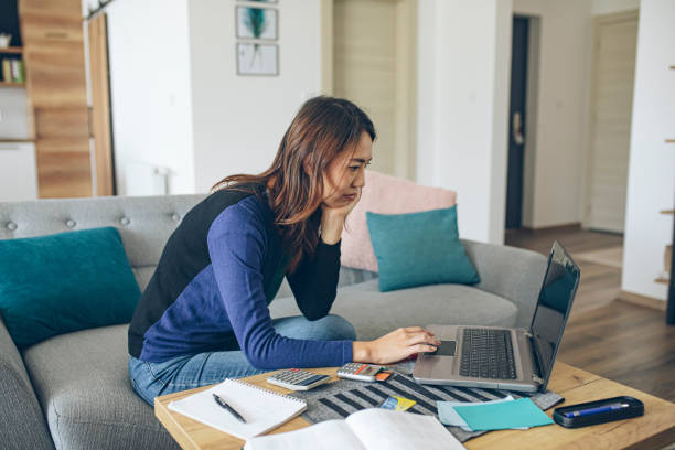 istock Stressing over bills and taxes 1405569753