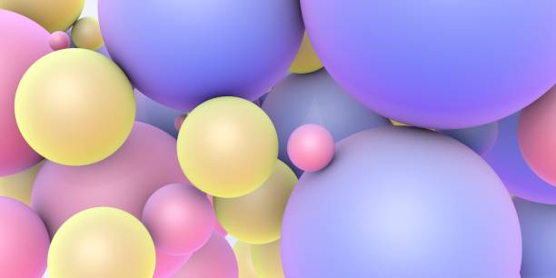 istock Colored balloons on a white background. 3D render. Festive background 1405571213