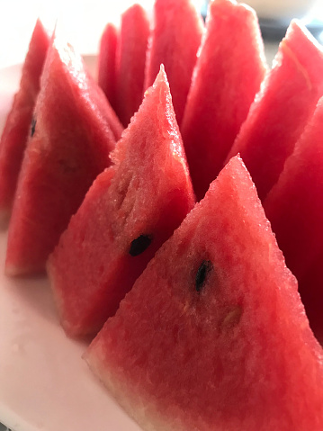 Close-up of sliced ​​watermelon, food background.
