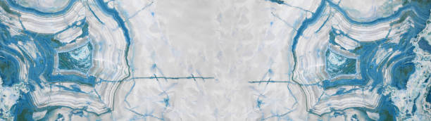 istock Blue white abstract marble granite natural stone texture background banner panorama 1405580763