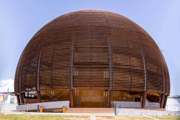 Globe of Science and Innovation at CERN stock photo