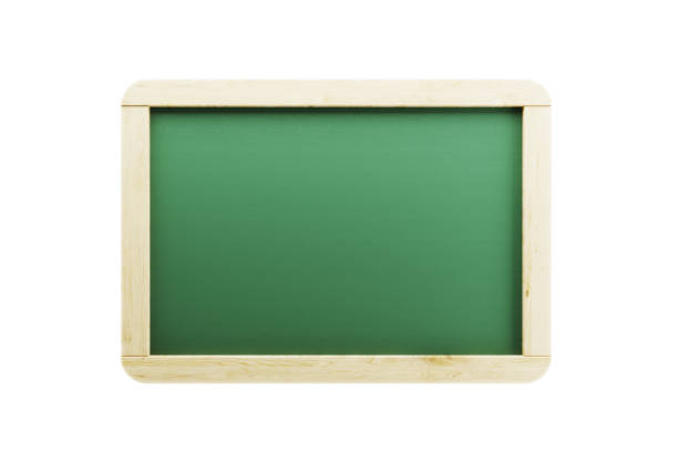 quadro-negro verde no fundo branco - blackboard back to school green picture frame - fotografias e filmes do acervo