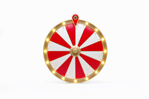 roue de la fortune sur fond blanc - roulette wheel photos photos et images de collection