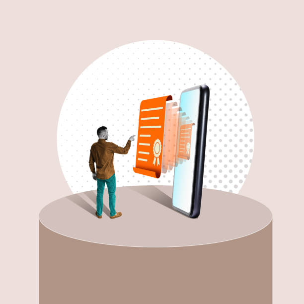 istock Online education concept, art collage. 1405583597
