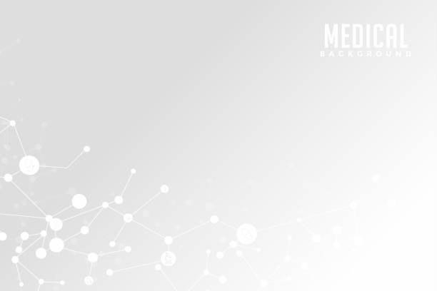 istock Gray medical background with dots and abstraction on the background 1405592148