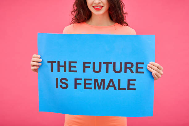 istock Woman with billboard speaking out 1405595439