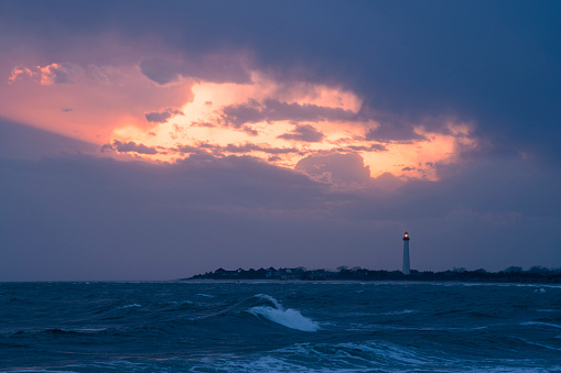 Lighthouse at Sunset, Cape May, New Jersey, USA