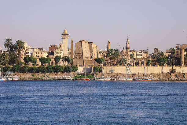 istock Panoramic View to the Luxor City Scape from the Nile River Side 1405604079