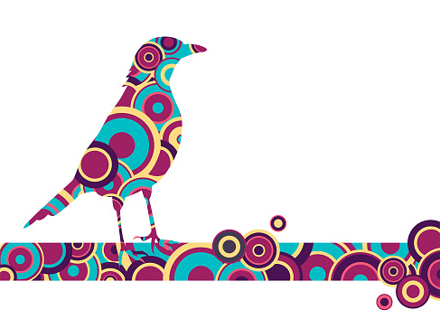 abstract pattern with bird
