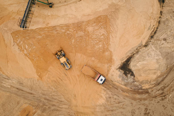 istock Buldozer machinery work in in opencast sand quarry 1405612409
