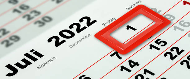 istock German calendar 2022 July 1 Friday and weekdays 1405612794