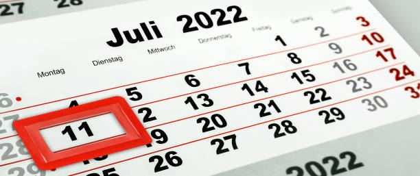 istock German calendar July 11  2022  Monday and weekdays 1405612806