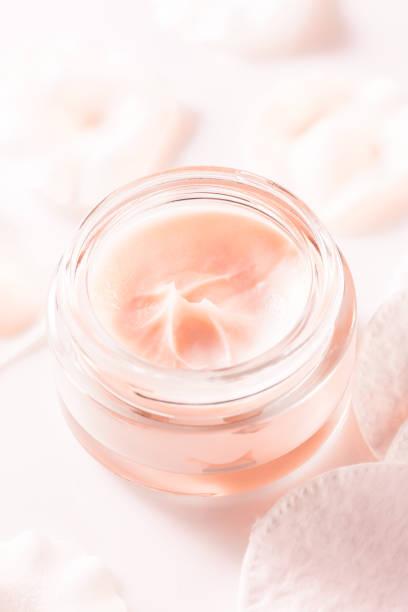 istock Face cream moisturizer jar, moisturizing skin care lotion and lifting emulsion 1405613601