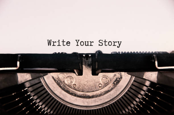 istock Write your story text on an old typewriter. Lifestyle concept 1405624066