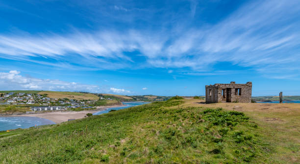 istock Ruined chapel on Burgh Island in Devon 1405628392