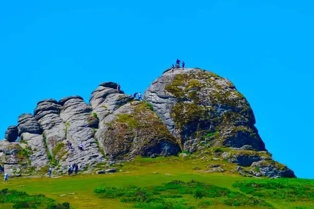 Granite Tors and rocks in the English countryside
