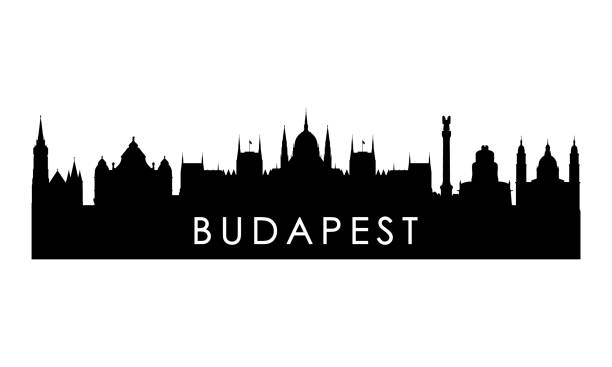 istock Budapest skyline silhouette. Black Budapest city design isolated on white background. 1405631401
