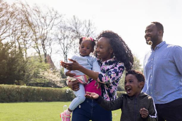istock Catching  Bubbles with The Family 1405631637