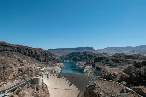 View of the Hoover Dam in Nevada, USA