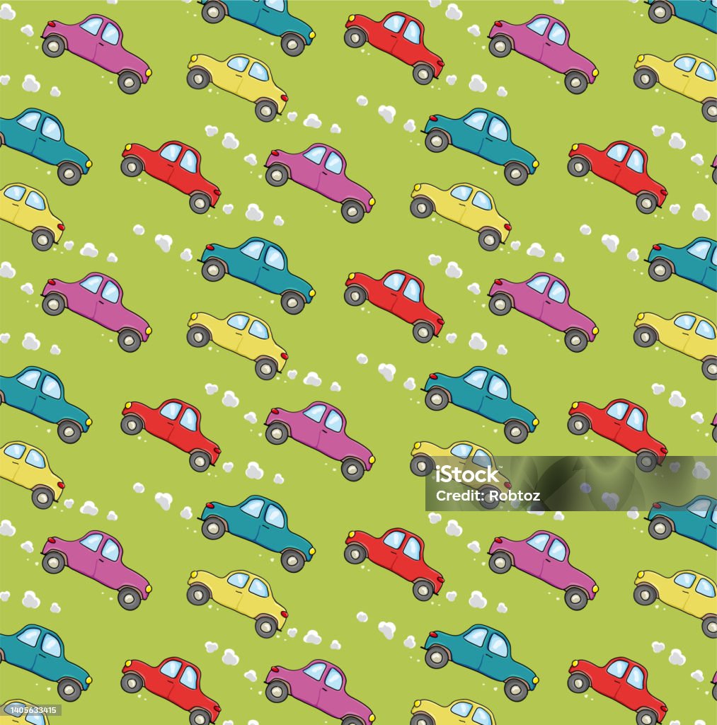 Pattern With Cars Vector Illustration Stock Illustration - Download ...