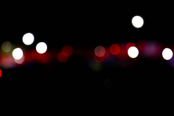 Abstract bokeh light effects on the night. Black background with colorful light effects. background with  Blur bokeh effects. Abstract background texture