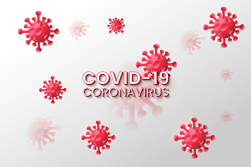 Covid-19 (Coronavirus or 2019-ncov) background vector EPS10. 3D Coronavirus in red and white background design. Can be use for illustration, news, education.