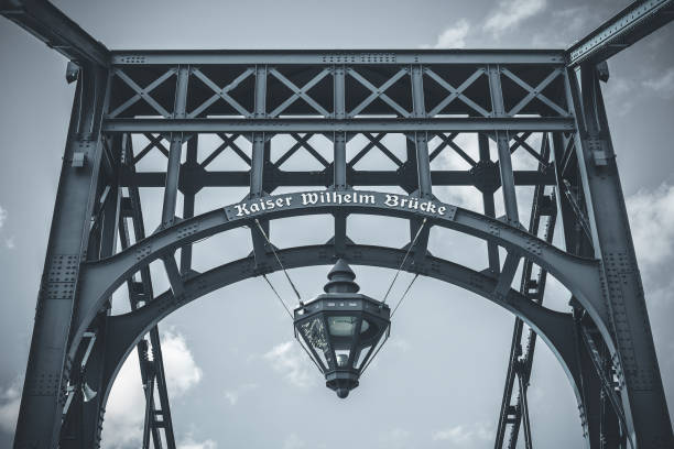 a rotating large bridge in wilhelmshaven in northern germany on the north sea