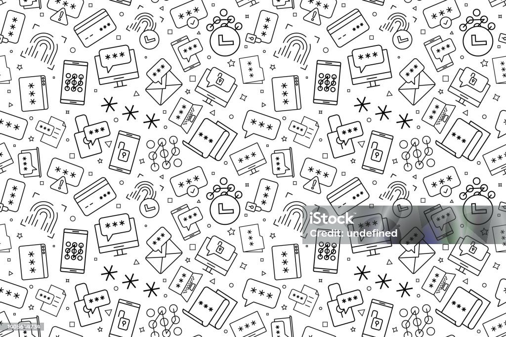 Pattern Passcode Picture Vector Password Pattern Password Seamless Background Stock Illustration ...