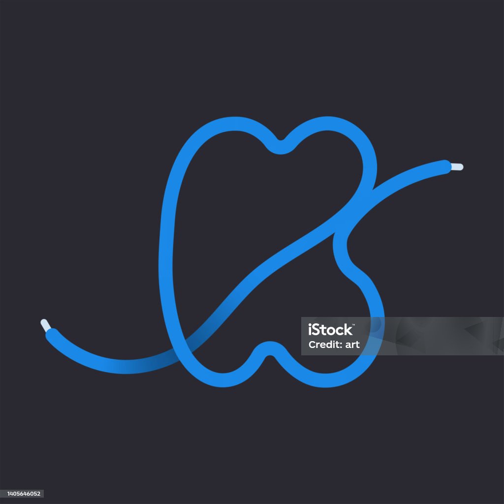 K Letter Made Shoelace Vector Isolated Font For App Logo Sport ...