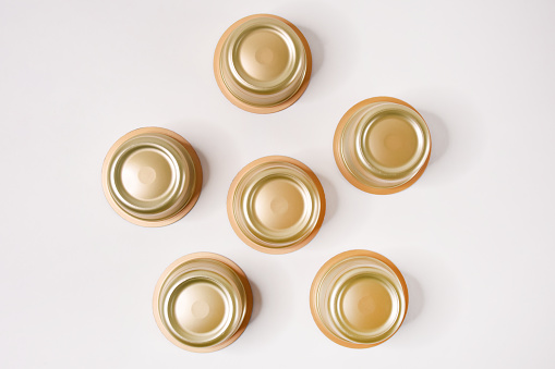 Coffee capsules on the white background, espresso capsules