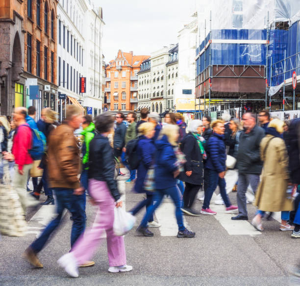 istock Motion blur at busy street crossing 1405648821
