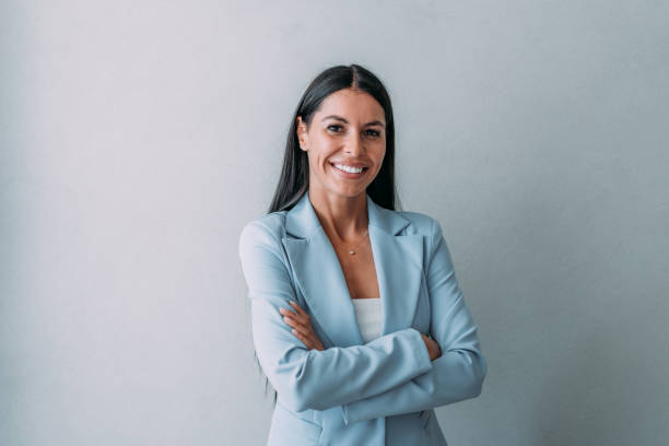 istock Confident businesswoman in modern office. 1405648909