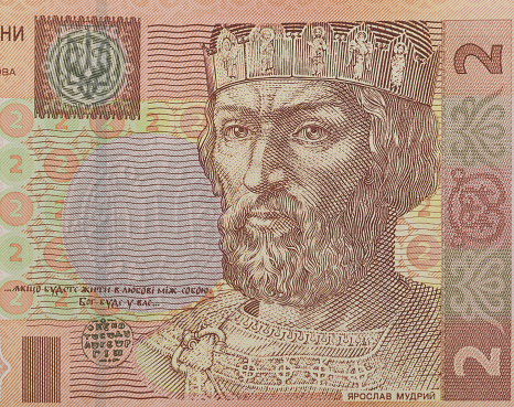 Macro shot of the bulgarian fifty levs banknote