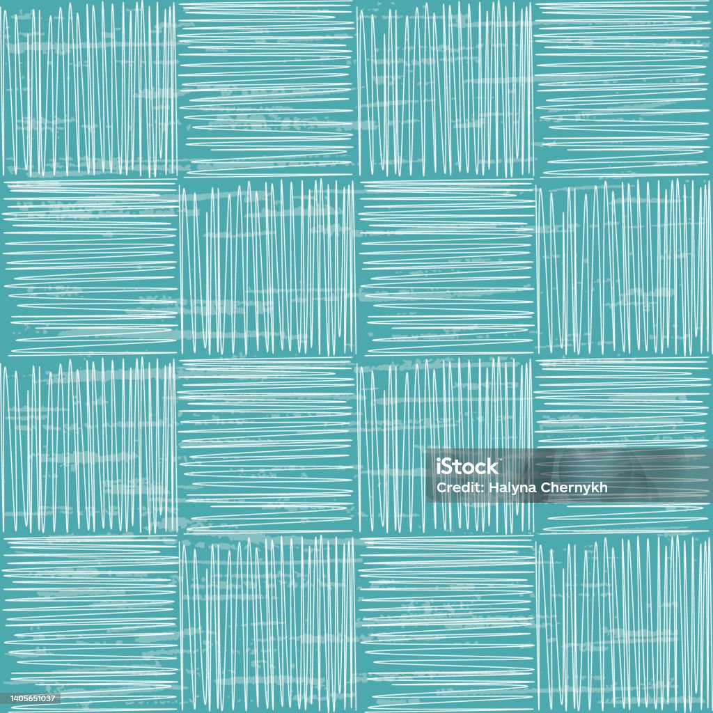 White Checkered Pattern From Hatching Stroke On A Blue Background Stock ...