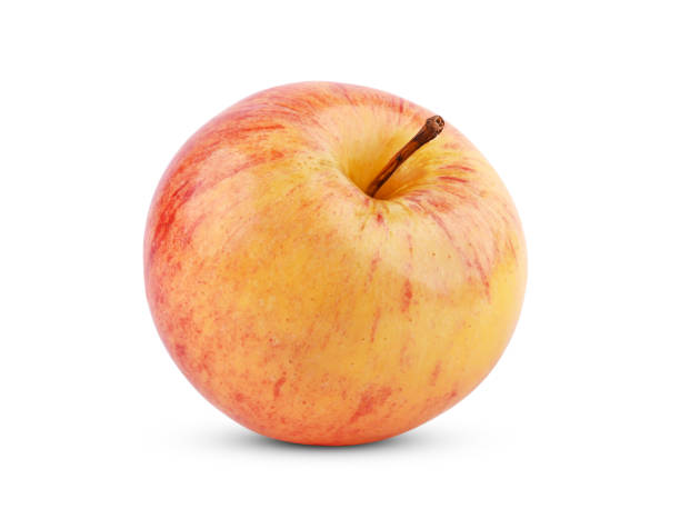 istock Whole fresh red yellow apple isolated on white 1405655443