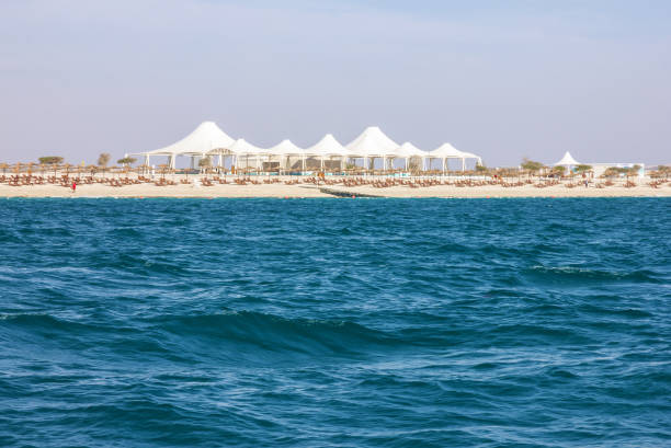 istock Abu Dhabi island Sir Bani Yas sea side view. 1405656724