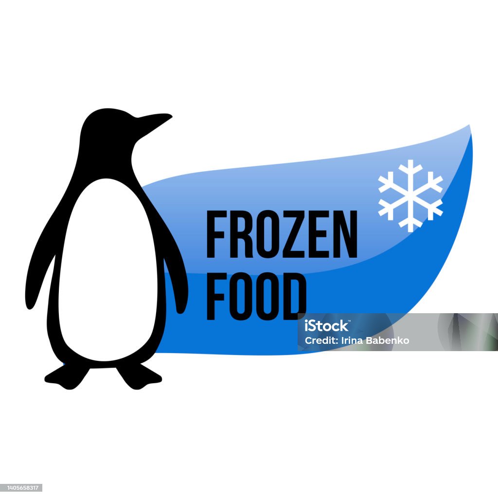 Logo Thực Phẩm Đông Lạnh Với Một Con Chim Cánh Cụt Hình minh họa ...