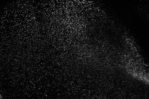 white dust or water drops on black background - speed snow textured textured effect imagens e fotografias de stock