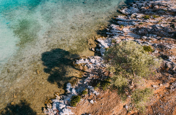 Aerial View Aegean Sea Coast