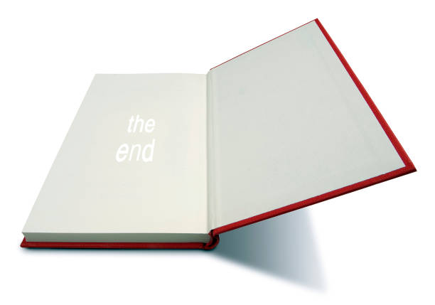 book open on the last page where the word 