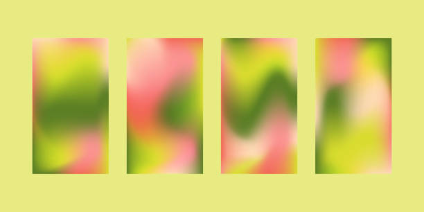 istock Pink and green gradients. Summer backgrounds for social networks, advertising banners. Blooring background 1405662557