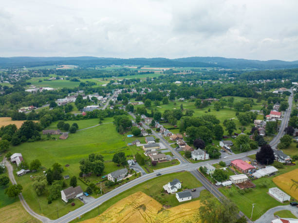 istock Aerial View of Town 1405665680