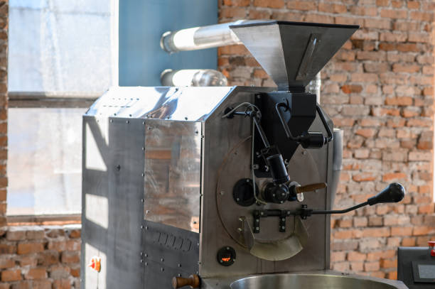 istock Coffee roasting machine in a cafe. Small business. 1405667765