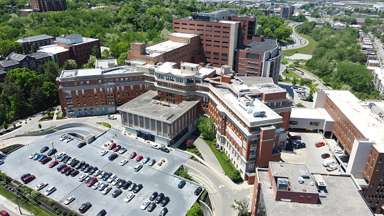 An ariel Photo of Good Samaritan Hospital in Cincinnati Ohio.