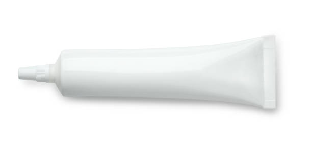 istock Top view of white blank plastic tube 1405670030